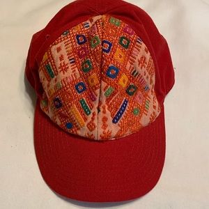 Jumpman Jordan Sz 4/7 red/orange baseball cap w/embroidery detail front & center